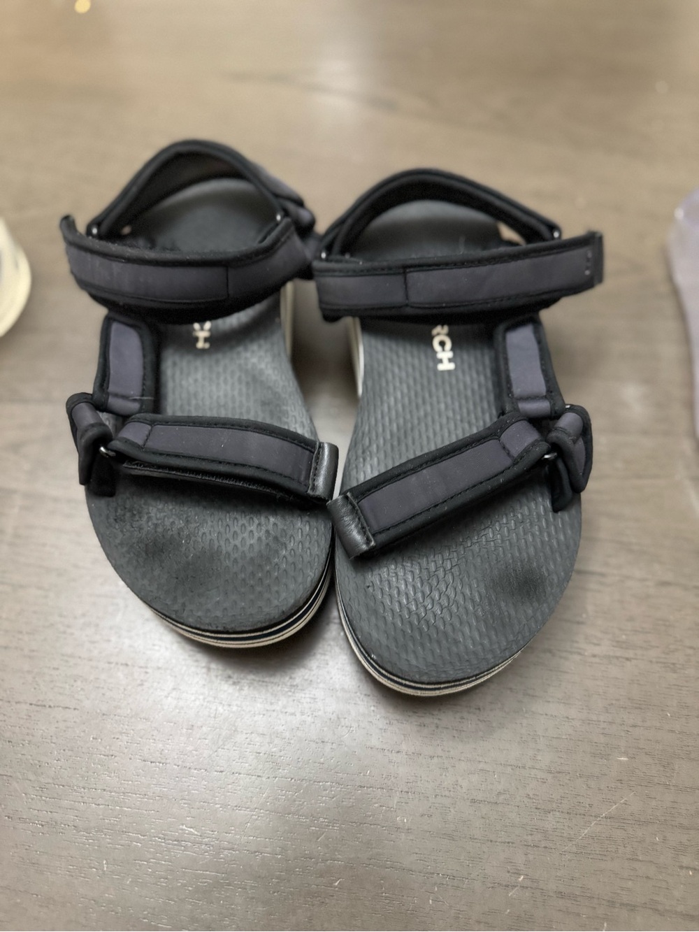 Tory Burch Black Sporty Velcro Sandals size 7